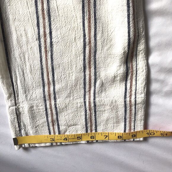 JOLT Womens Cream Stripe Wide Leg Linen Blend Pull On Tie Pants Sz S Boho Chic - Picture 7 of 10